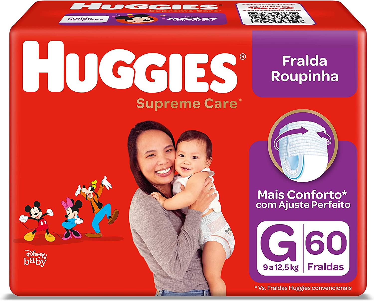 Fralda Huggies Supreme Care Roupinha G – 60 fraldas