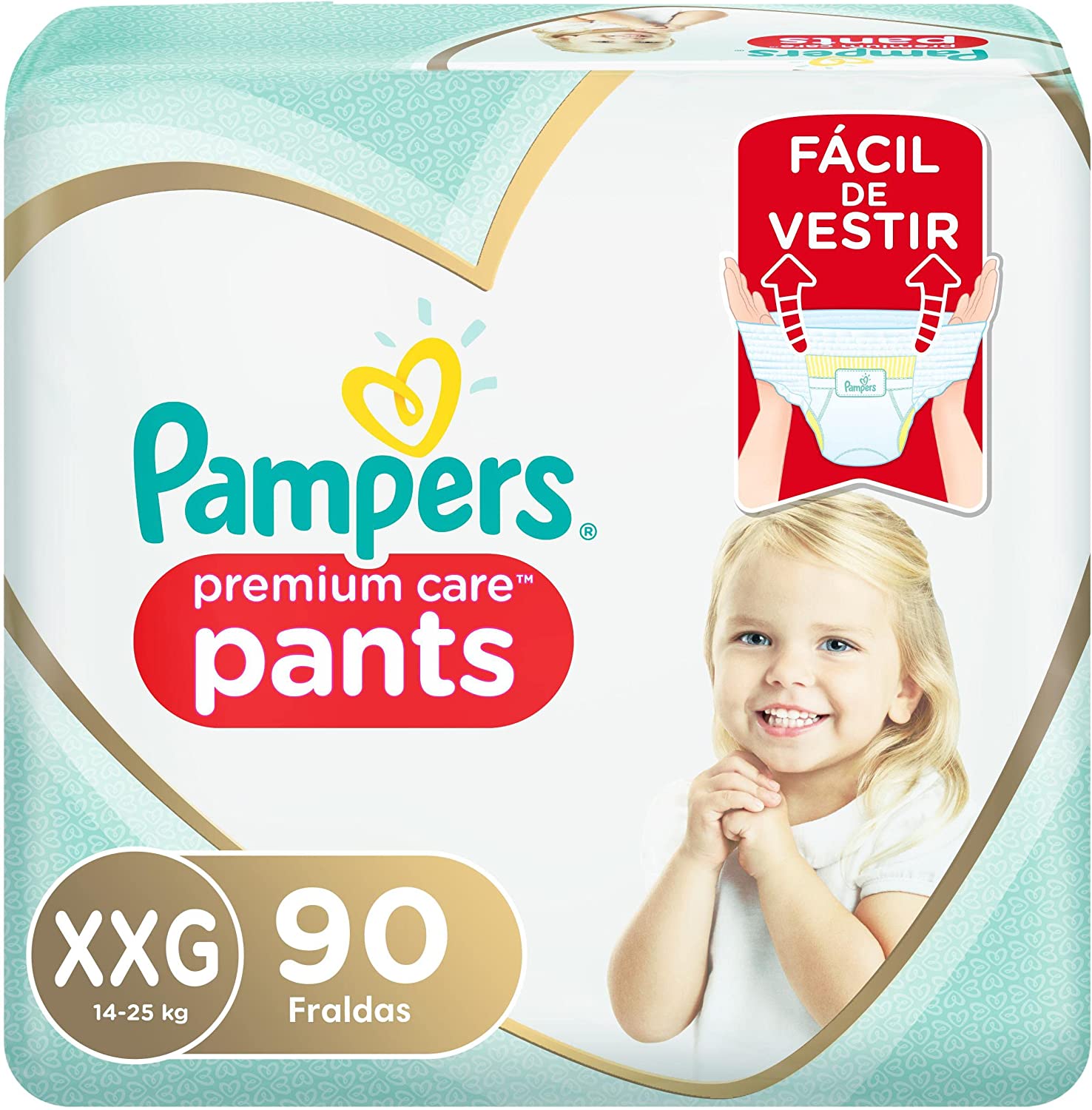 Fralda Pampers Pants Premium Care XXG 90 unidades