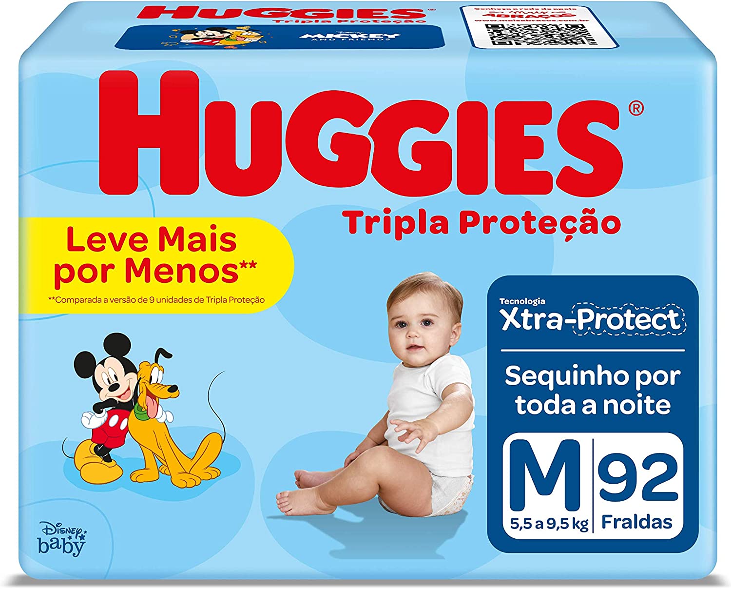 Fralda Huggies Tripla Proteção M – 92 Fraldas