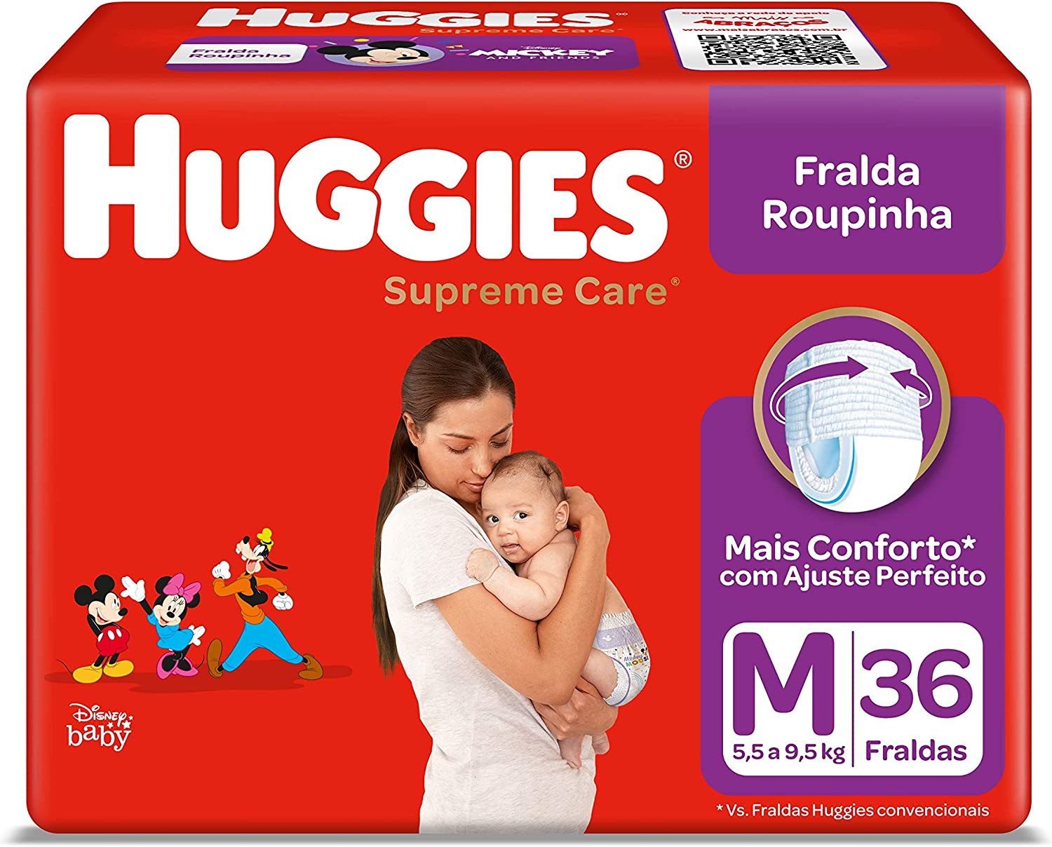 Fralda Huggies Supreme Care Roupinha M – 36 Fraldas