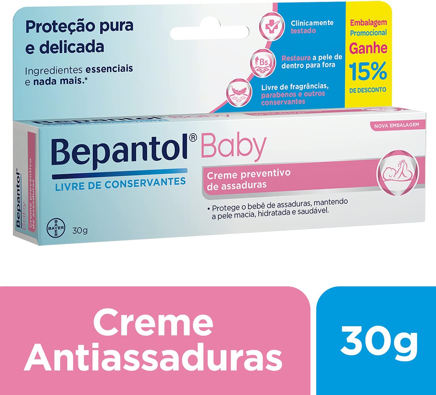 Bepantol Baby Creme Preventivo de Assaduras Para Bebês 30G