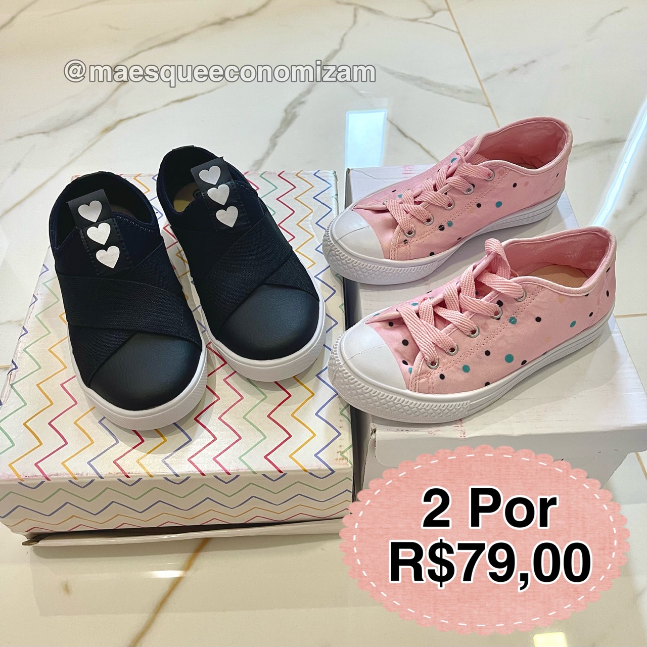 2 tênis por R$79,00