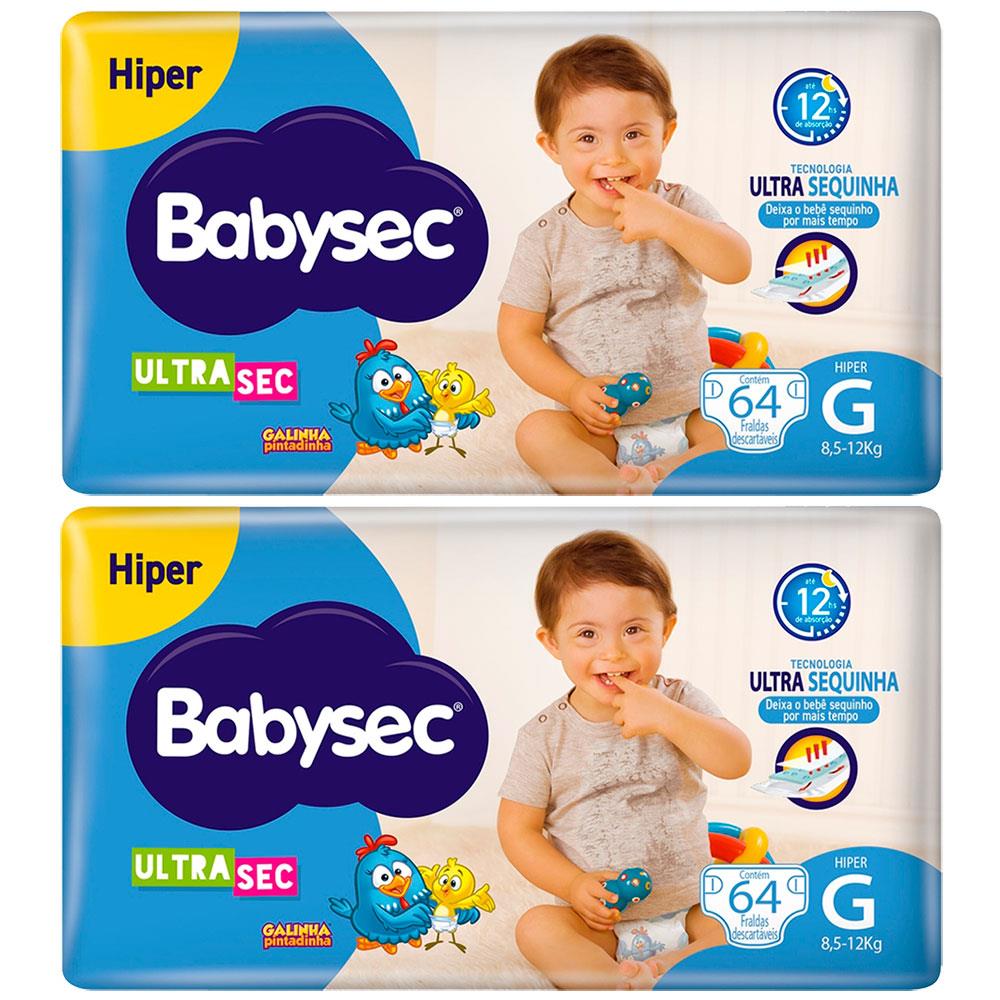 Fralda Babysec UltraSec Galinha Pintadinha G – 128 Unidades