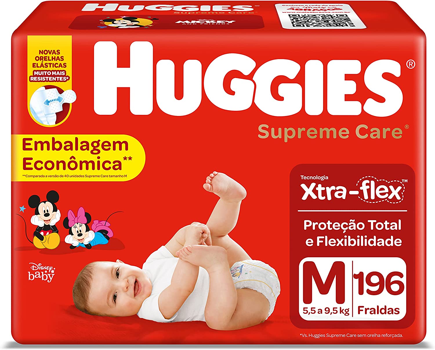 HUGGIES Fralda Supreme Care M – 196 fraldas