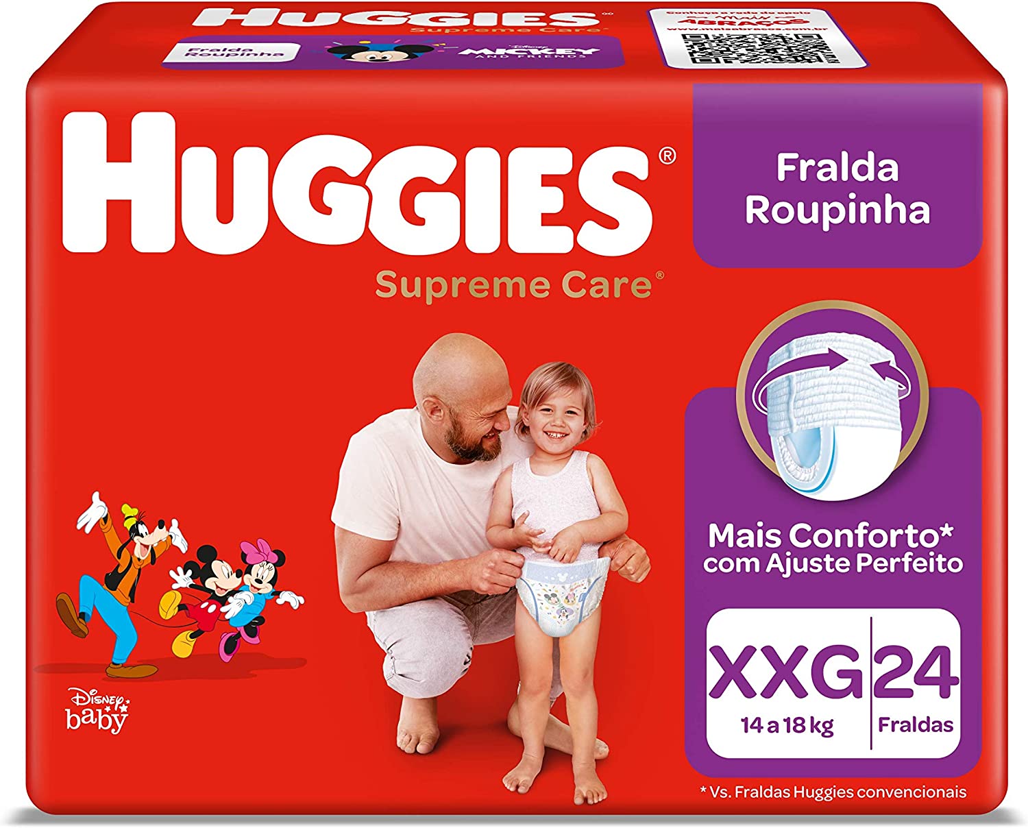 Fralda Huggies Supreme Care Roupinha XXG – 24 fraldas