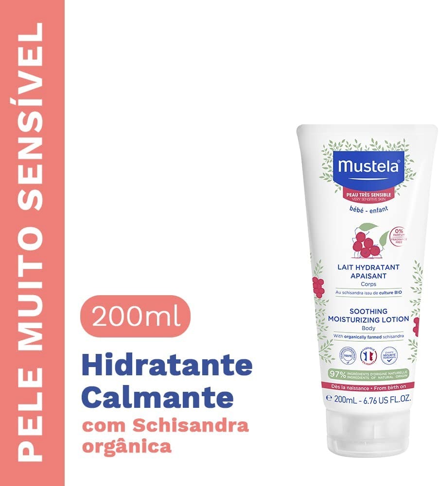 Creme Hidratante Mustela sem Fragrância para Pele Muito Sensível 200ml