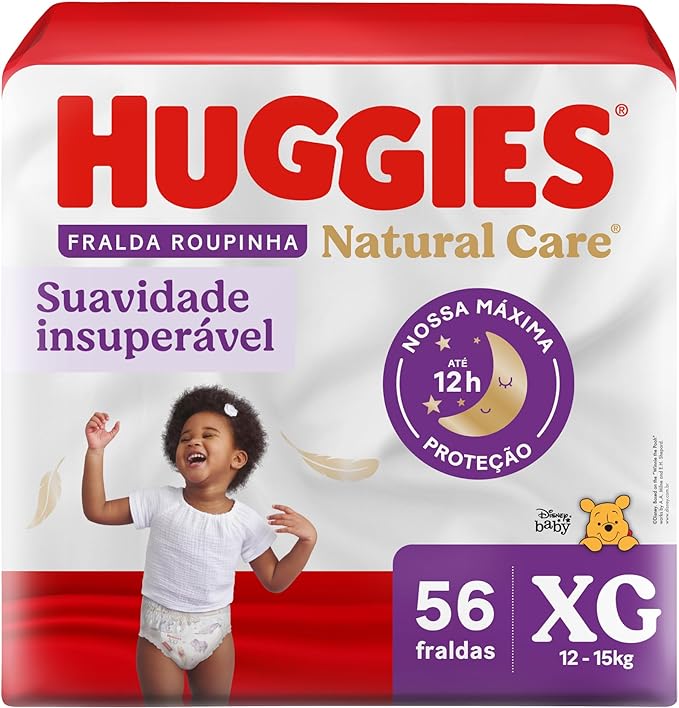 XG HUGGIES Fralda Huggies Natural Care Roupinha  56 Unidades