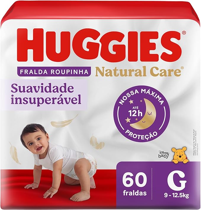 G Fralda Huggies NATURAL CARE ROUPINHA 60 unidades